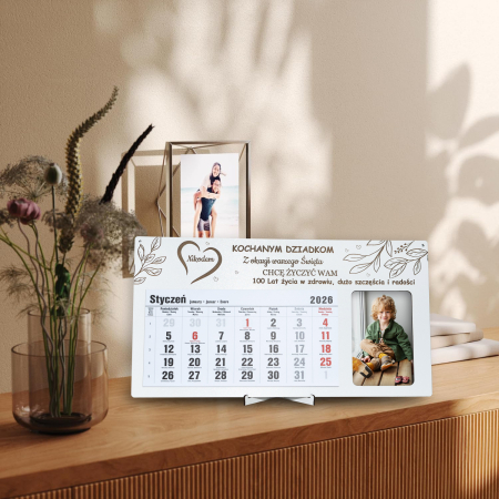 Prezent na Dzień Babci i Dziadka wyjątkowowy Kalendarz 2026 ze zdjęciem